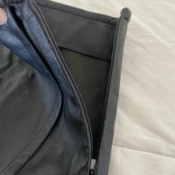 Helmut Lang overlap mini leather skirt - Picture 5 of 9